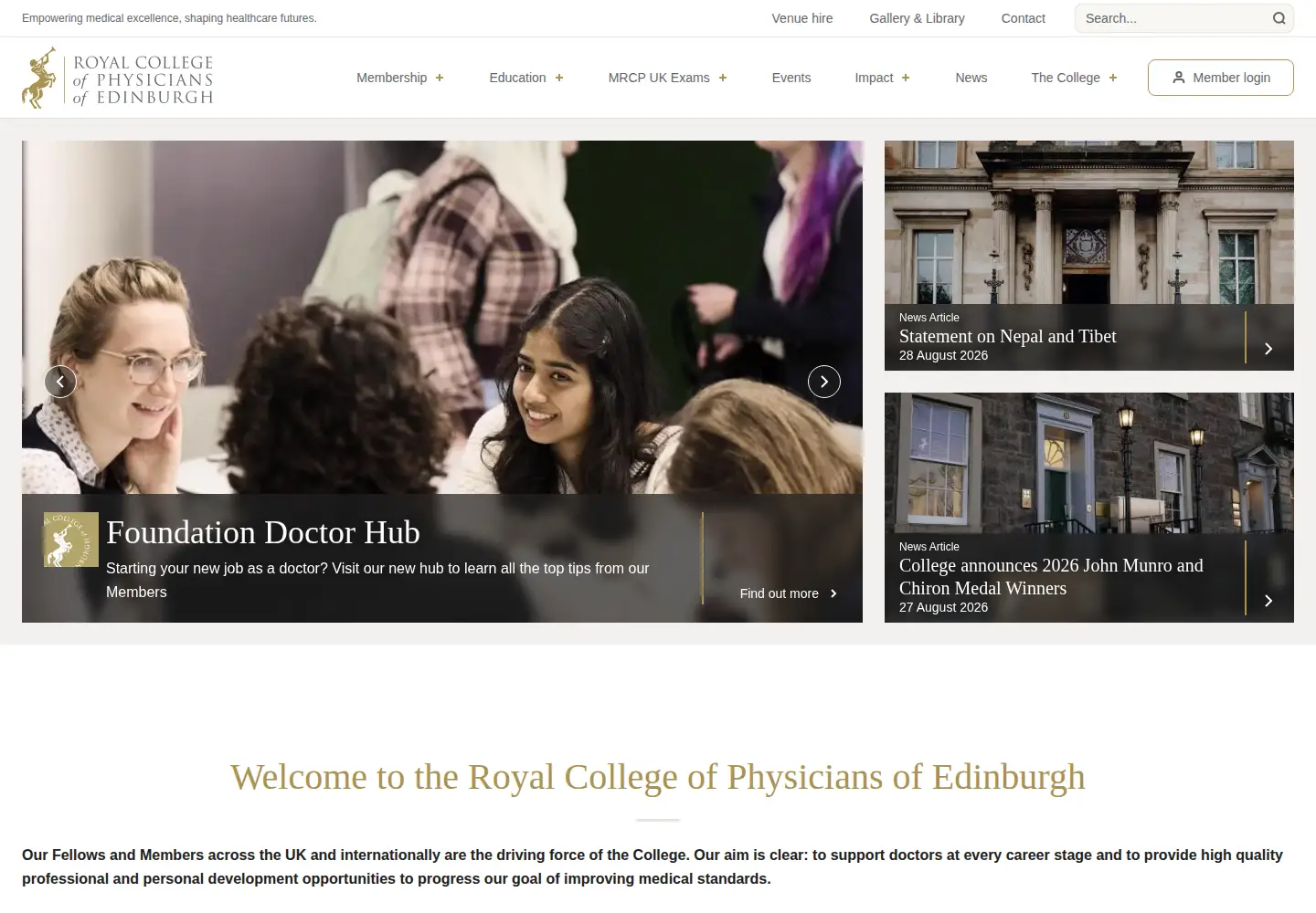 Screenshot of rcpe.ac.uk