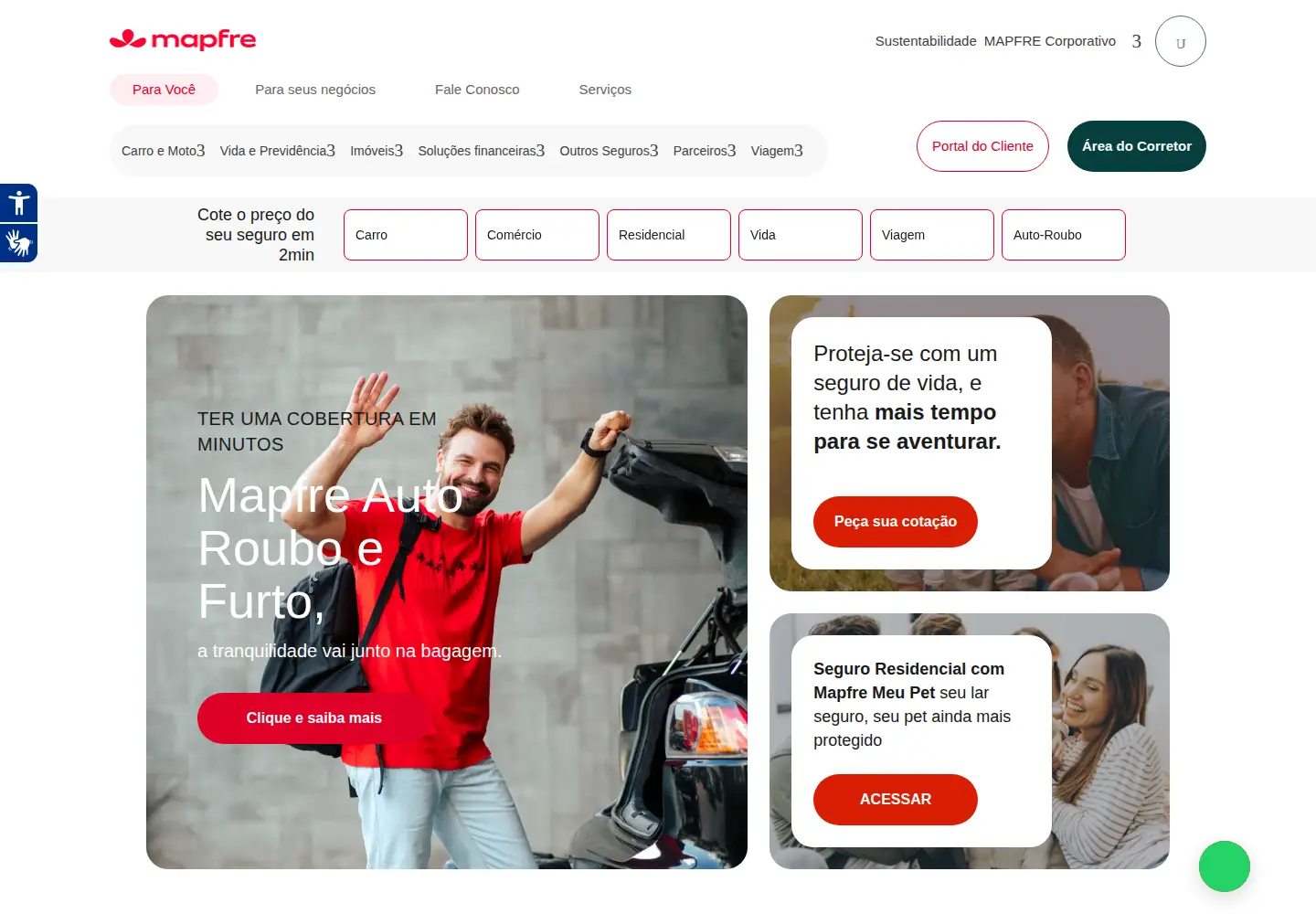 Screenshot of mapfre.com.br