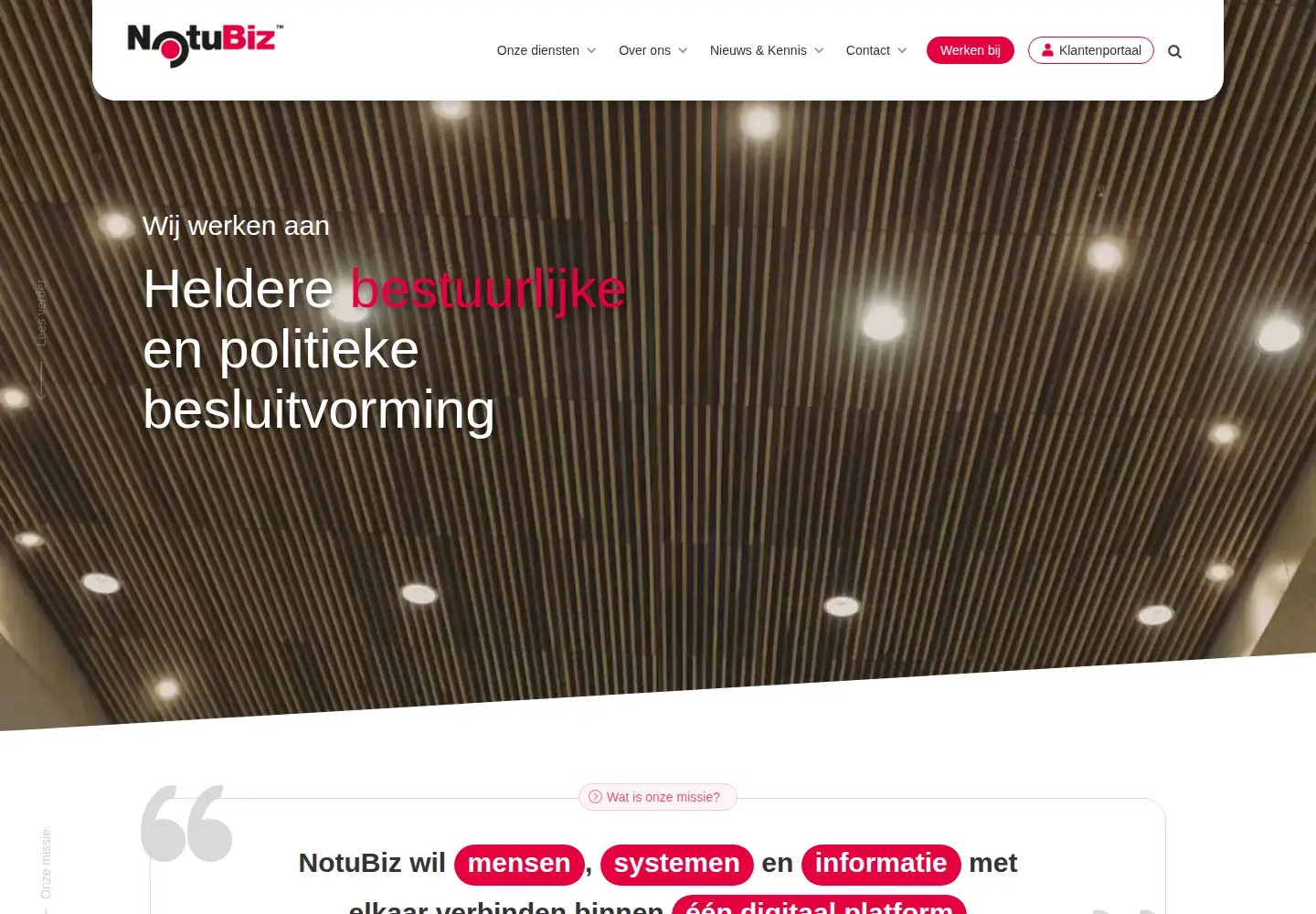 Screenshot of notubiz.nl