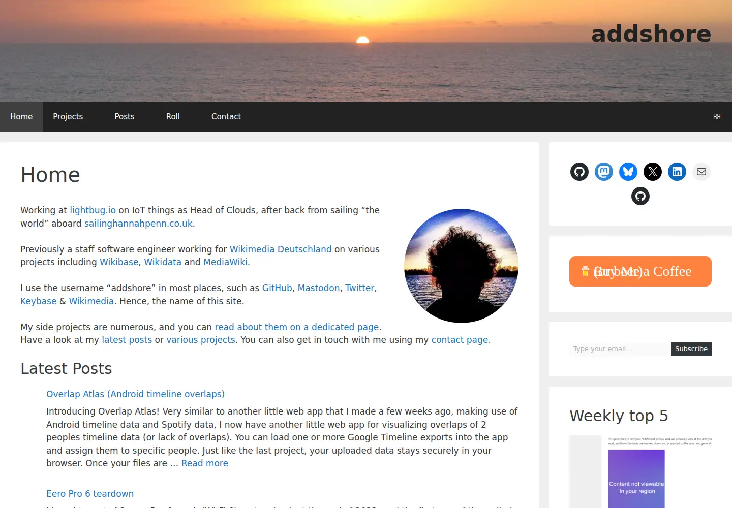 Screenshot of addshore.com