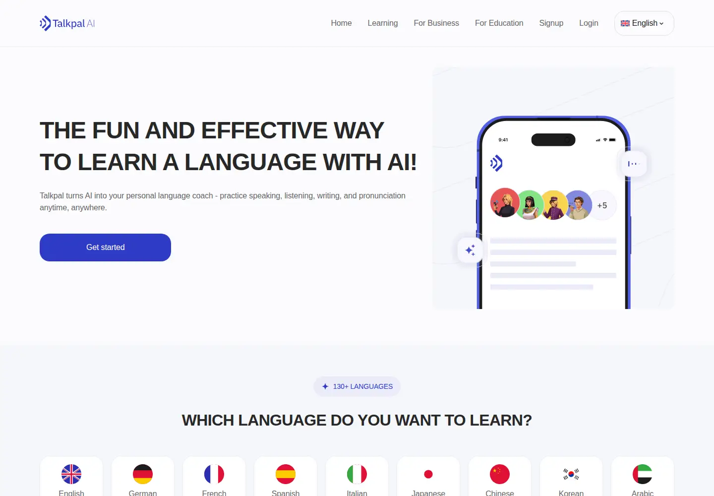 Screenshot of talkpal.ai