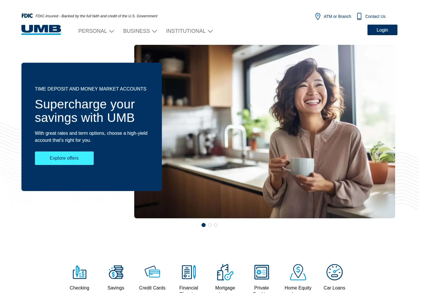 Screenshot of umb.com