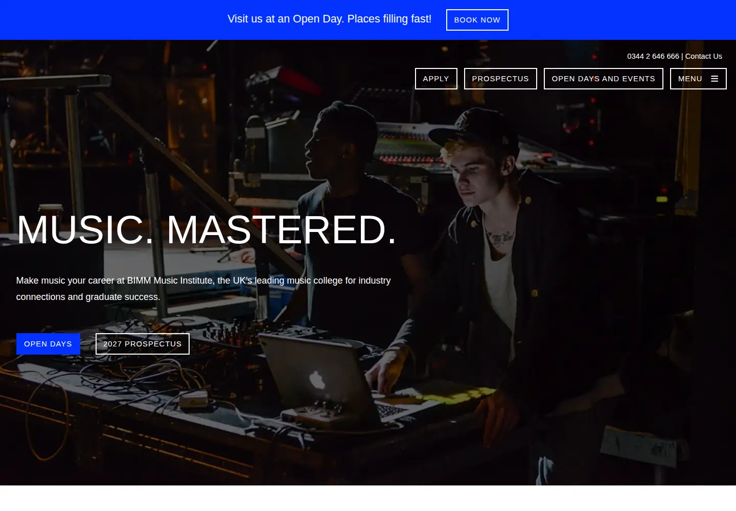 Screenshot of bimm.ac.uk