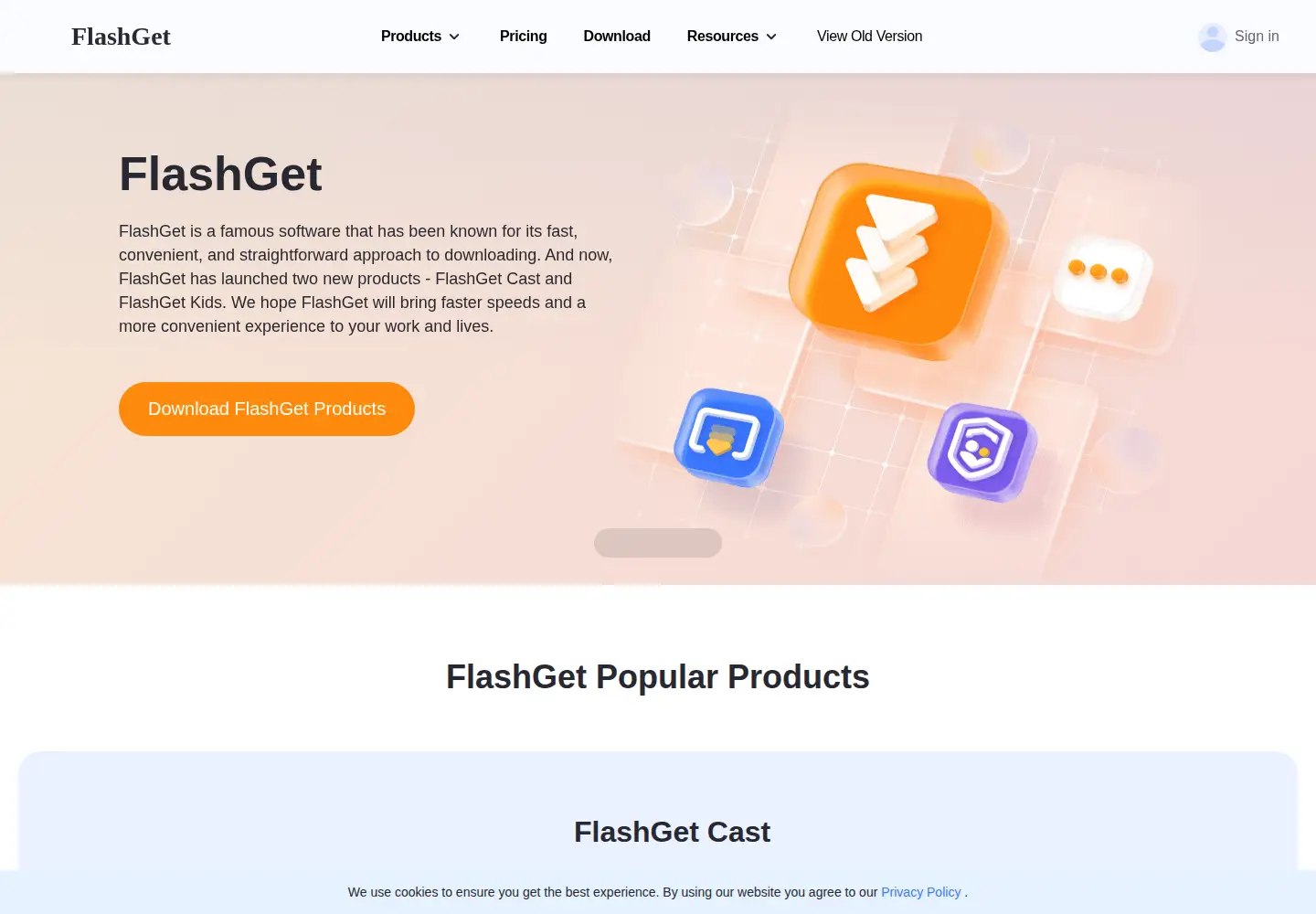 Screenshot of flashget.com