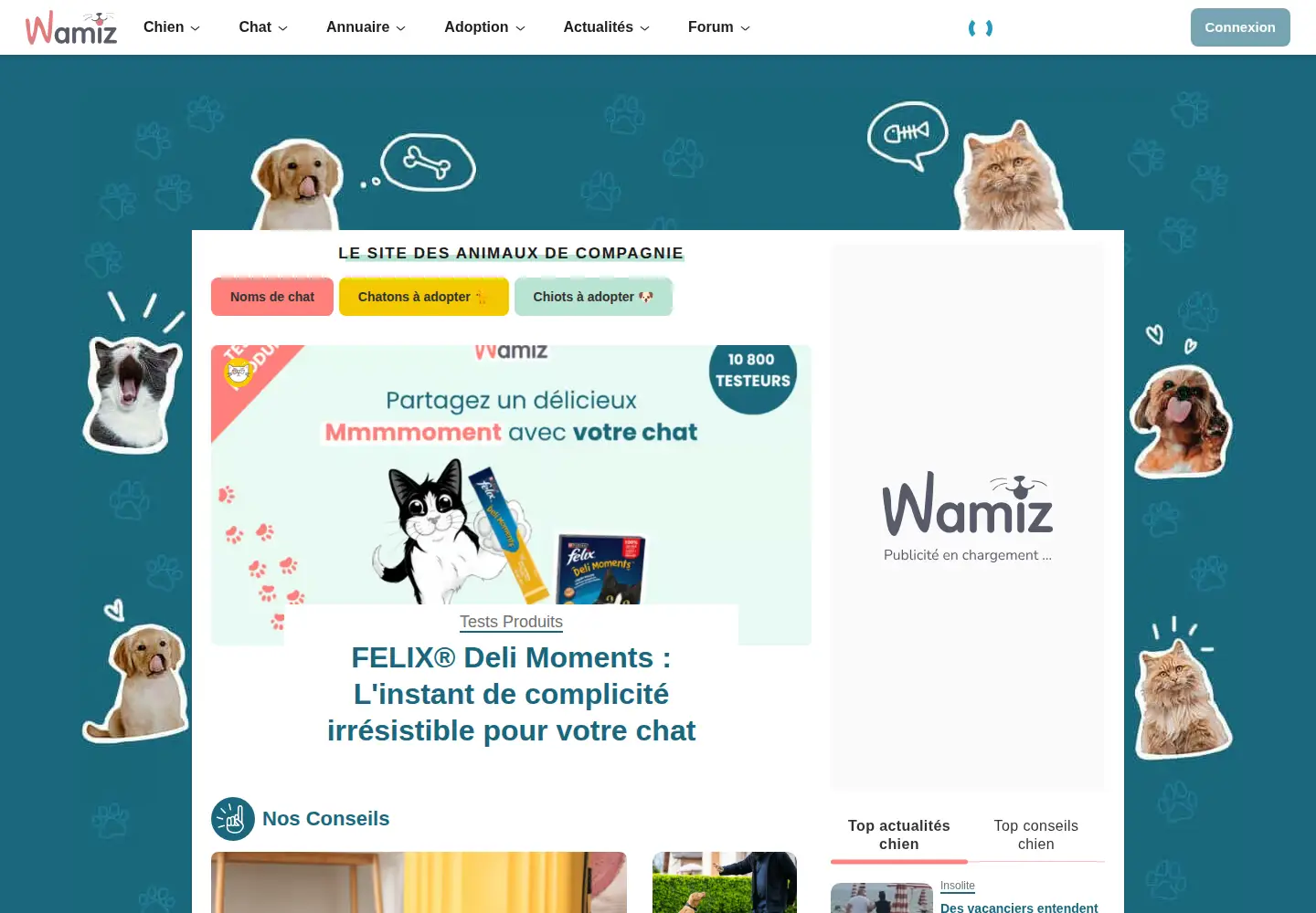 Screenshot of wamiz.com