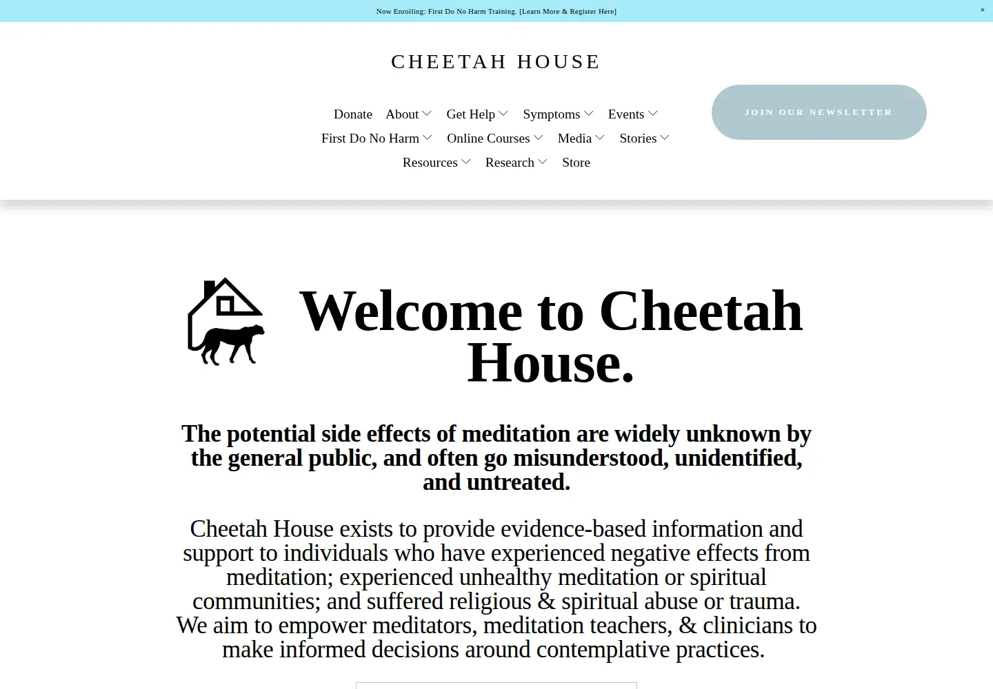 Screenshot of cheetahhouse.org