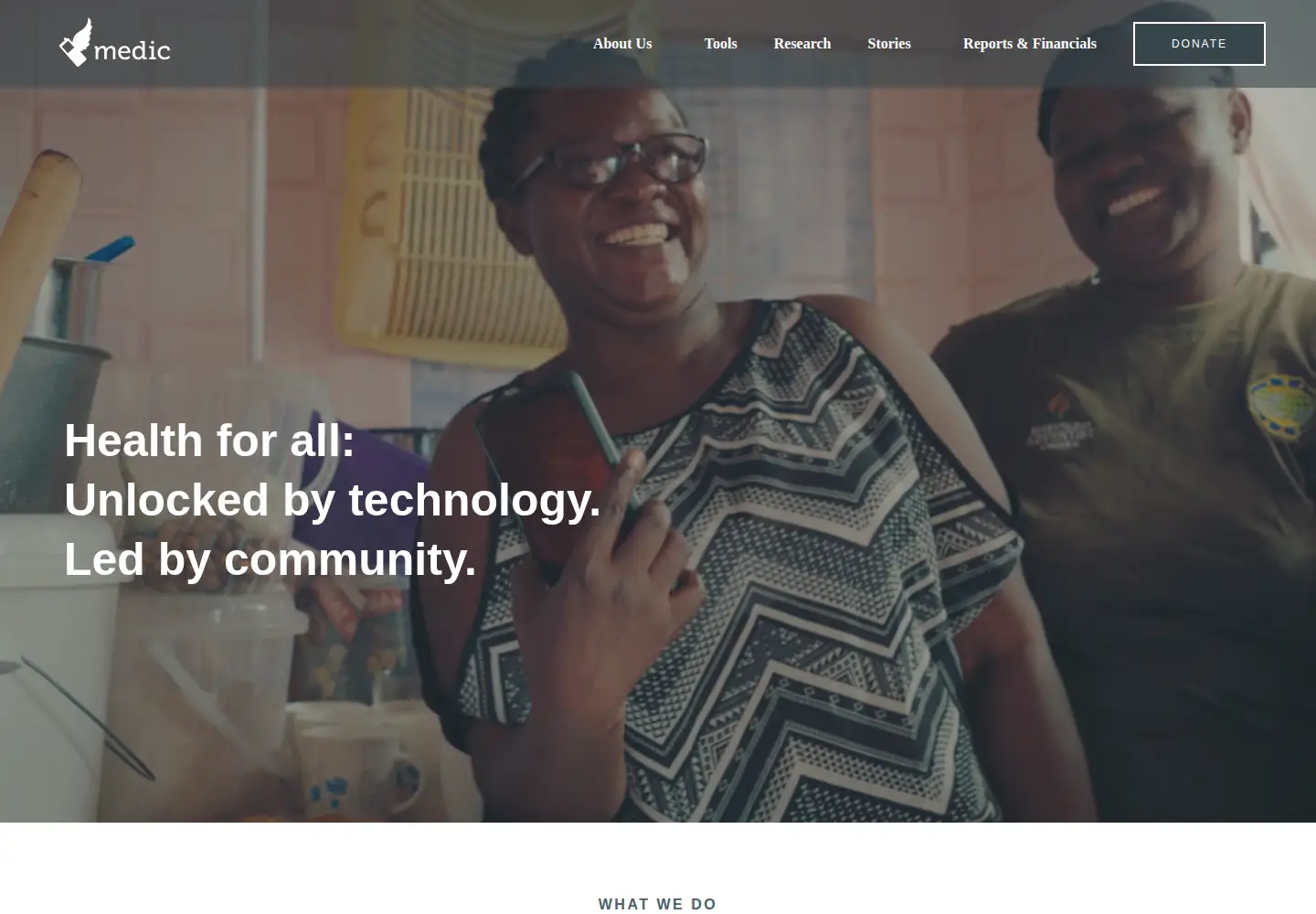 Screenshot of medic.org