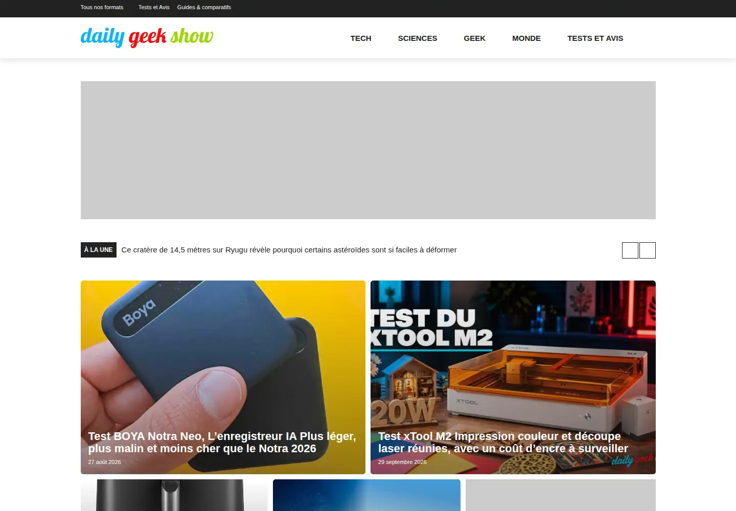 Screenshot of dailygeekshow.com