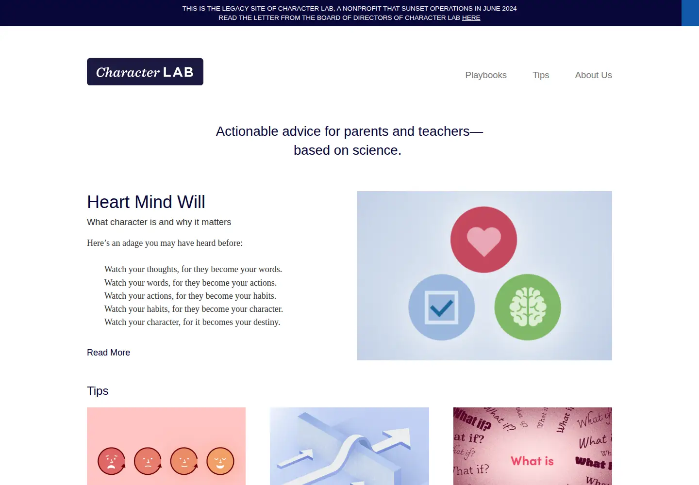 Screenshot of characterlab.org