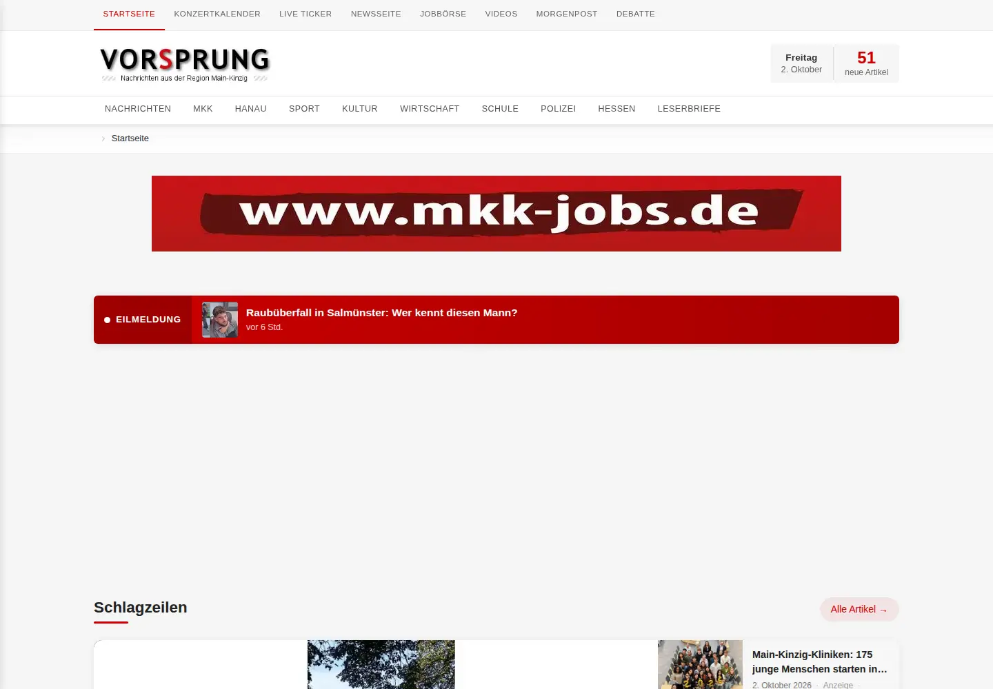 Screenshot of vorsprung-online.de