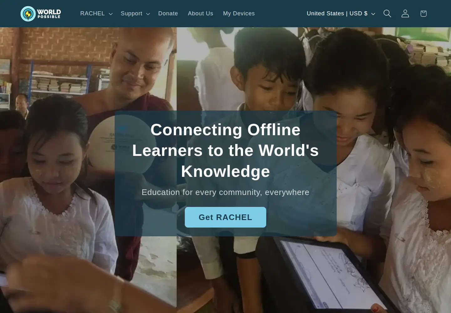 Screenshot of worldpossible.org