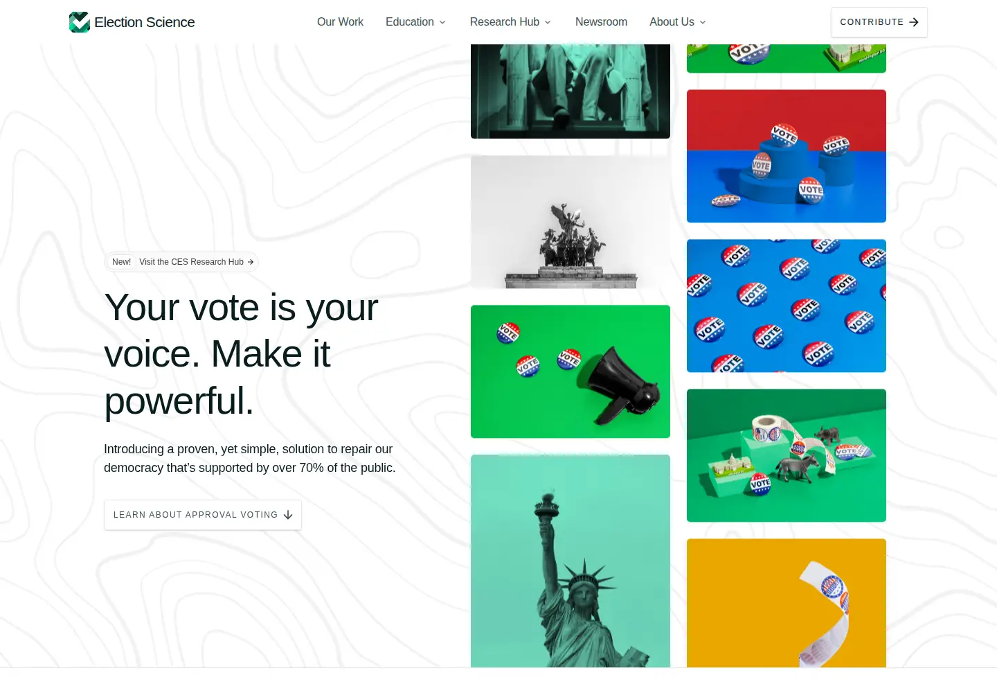 Screenshot of electionscience.org