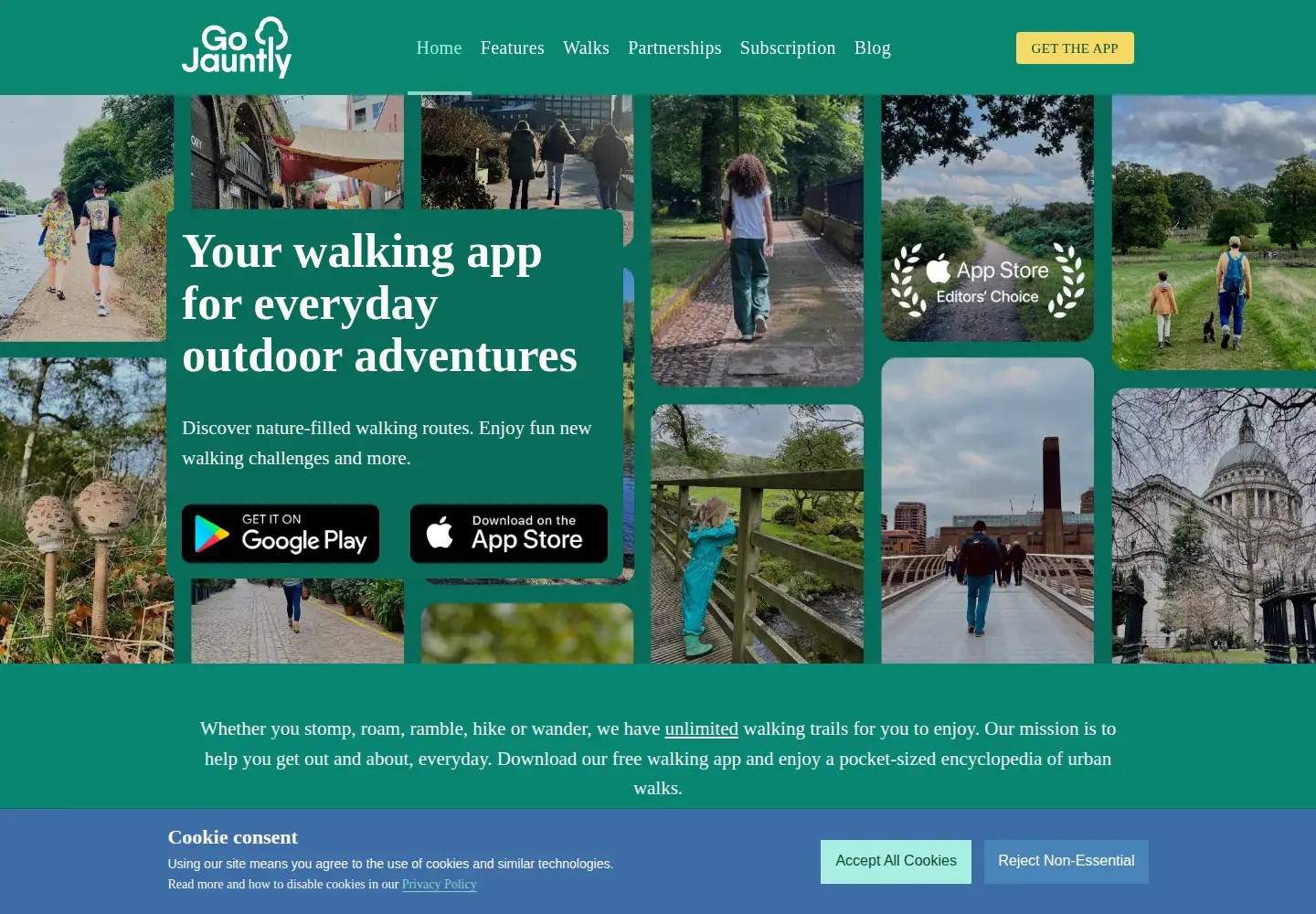 Screenshot of gojauntly.com