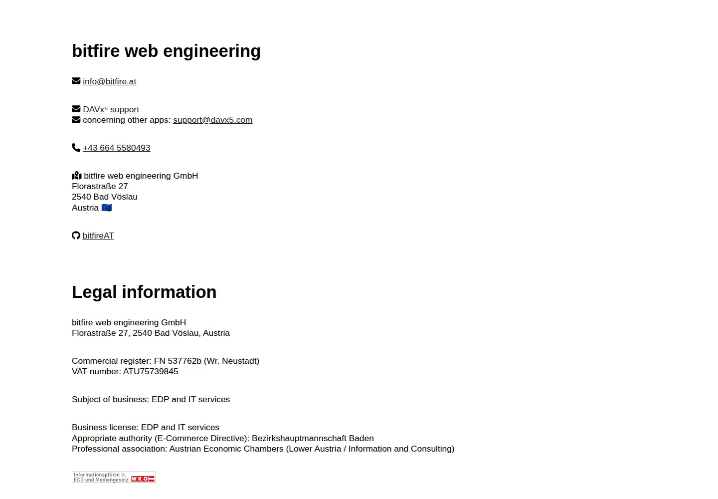 Screenshot of bitfire.at