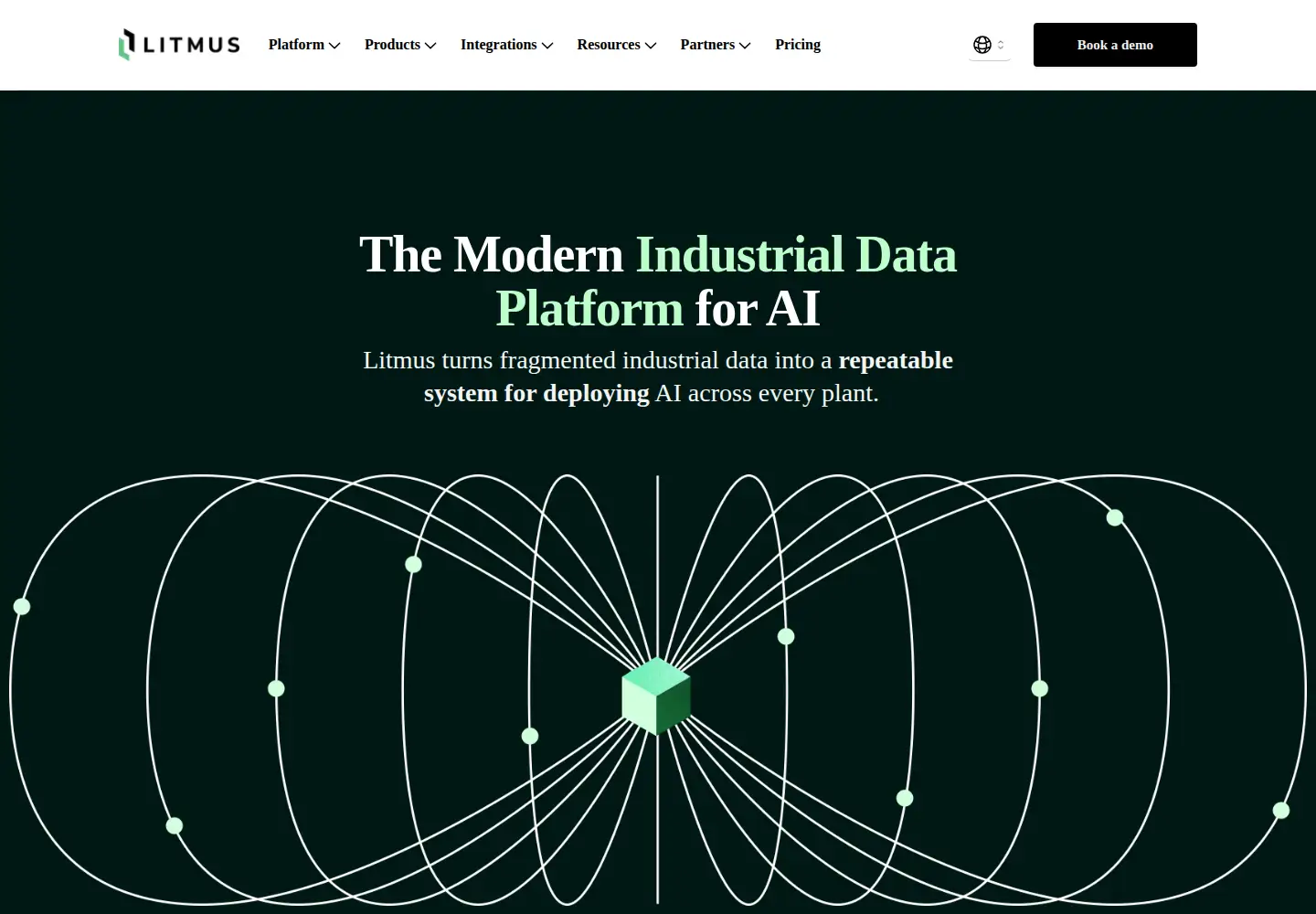 Captured homepage of litmus.io in the current scan