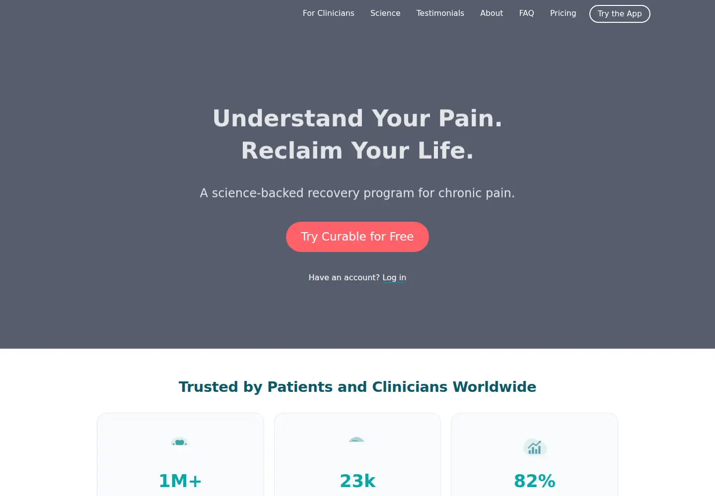 Screenshot of curablehealth.com