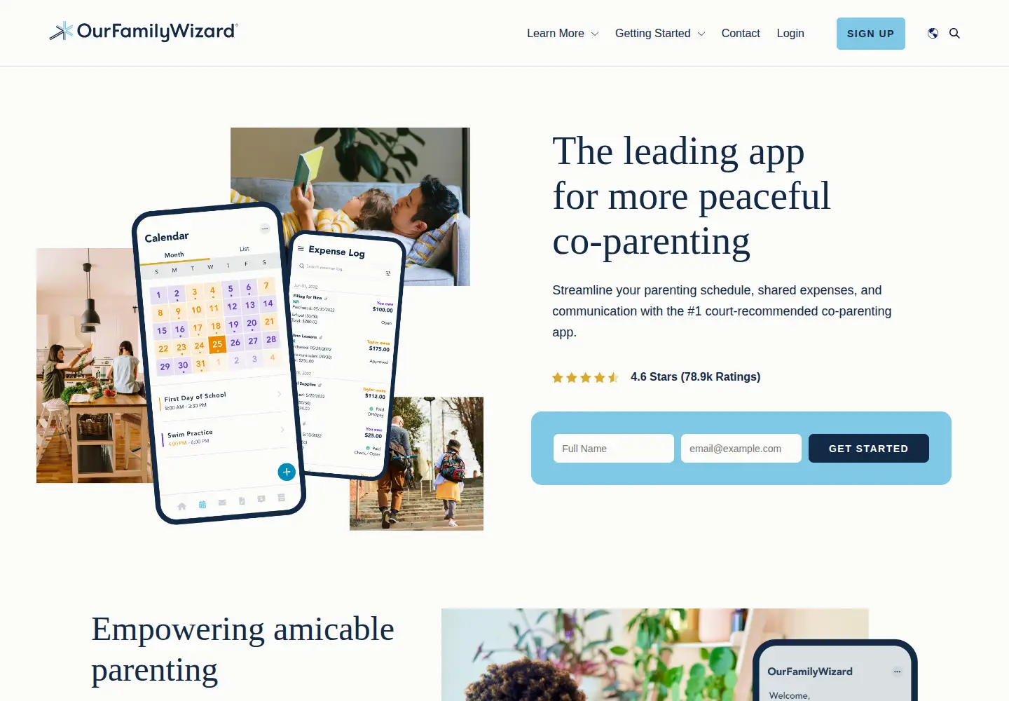 Screenshot of ourfamilywizard.com