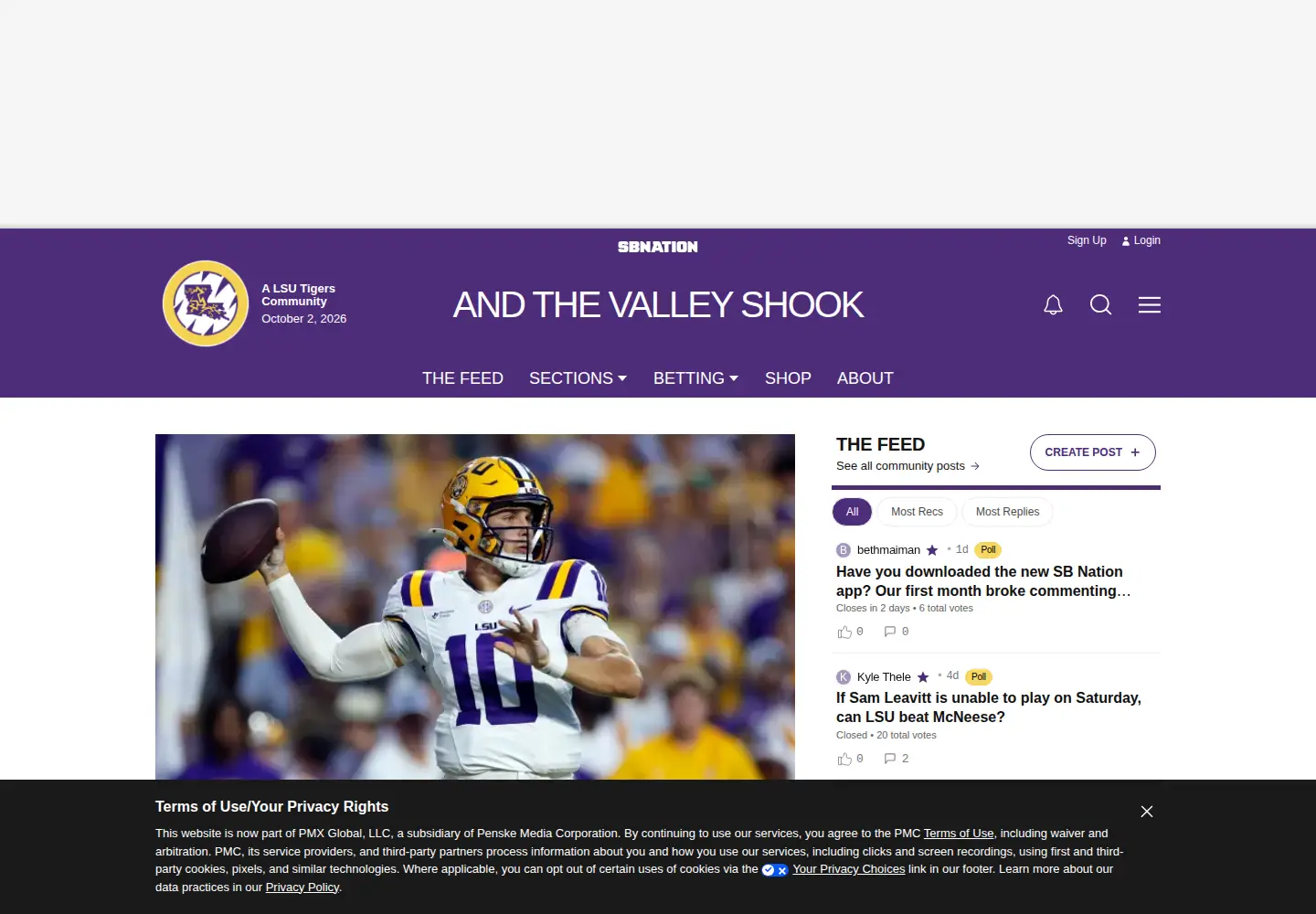 Screenshot of andthevalleyshook.com