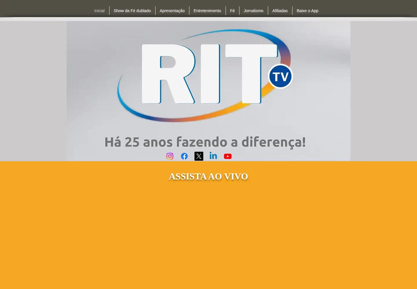 Screenshot of rittv.com.br
