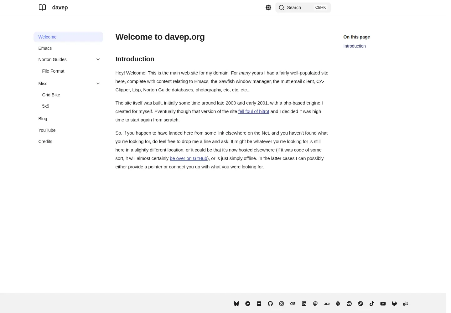 Screenshot of davep.org