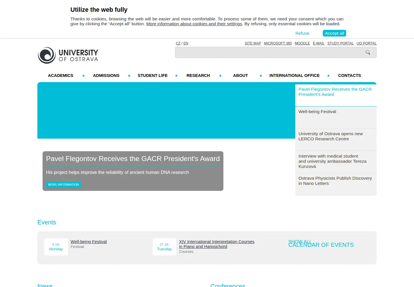 Screenshot of osu.eu