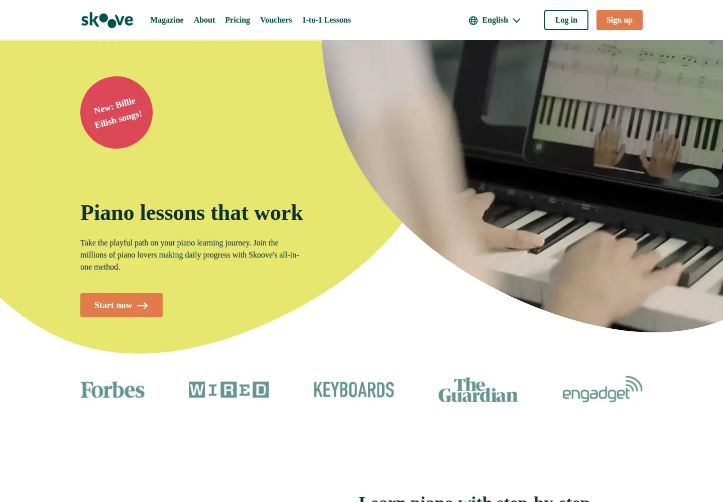 Screenshot of skoove.com