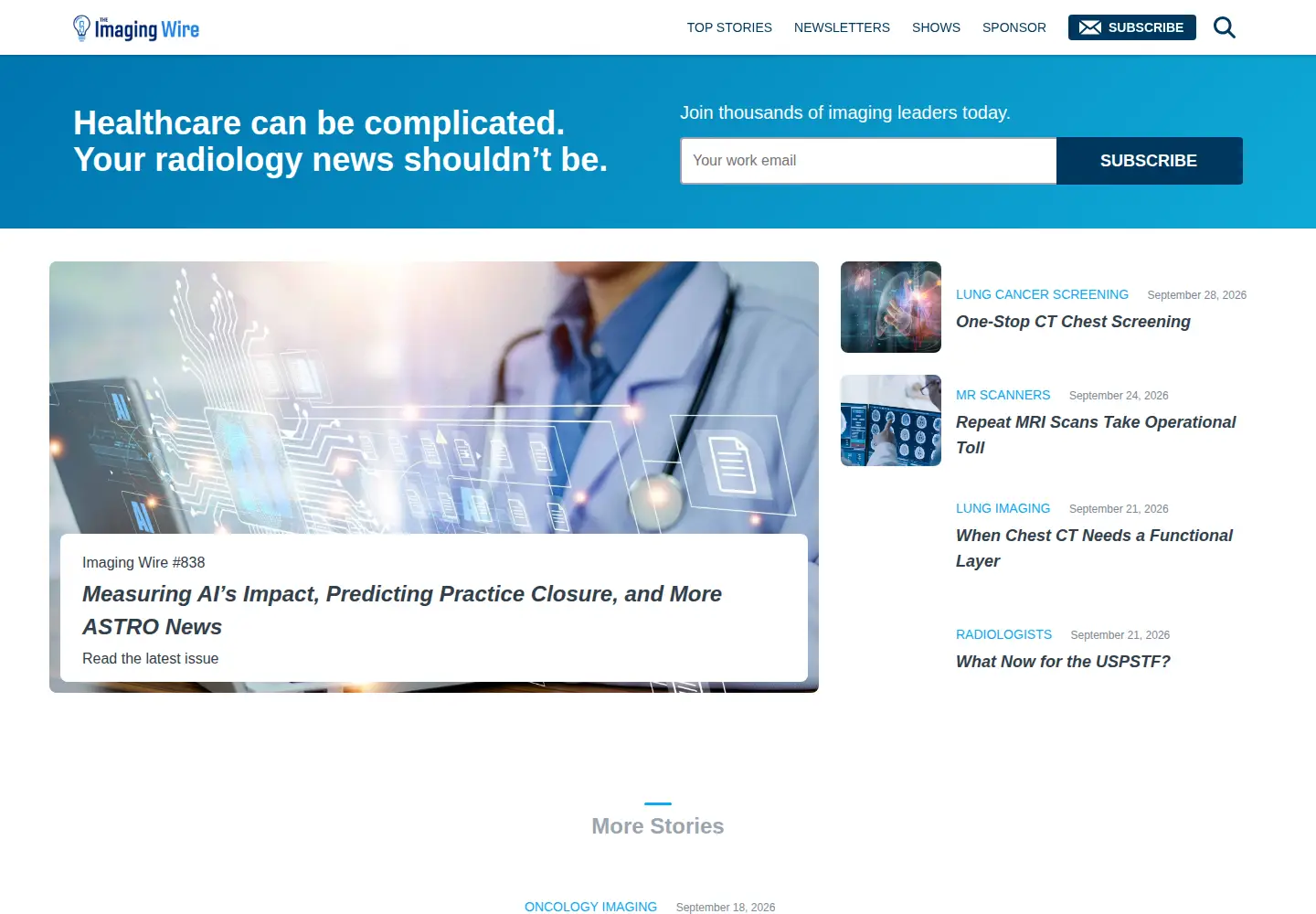 Screenshot of theimagingwire.com
