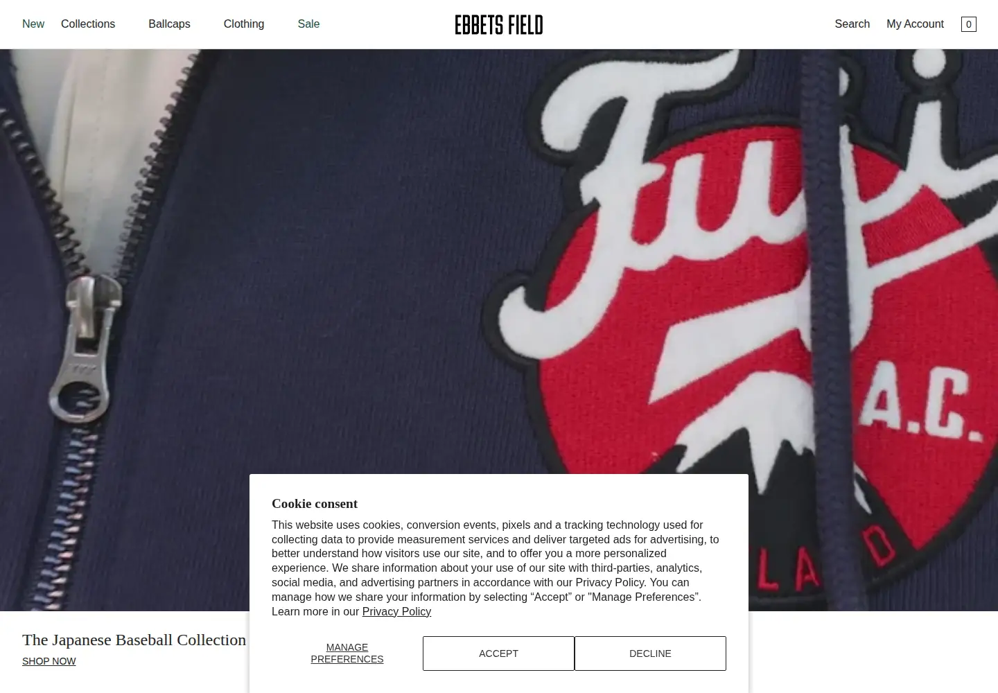 Screenshot of ebbets.com