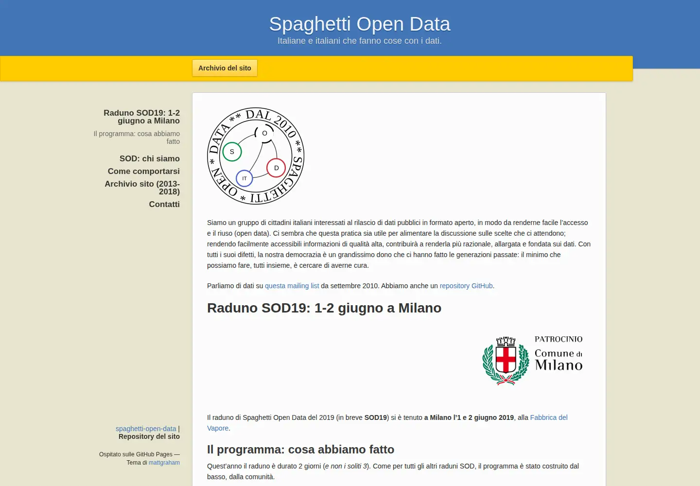 Screenshot of spaghettiopendata.org