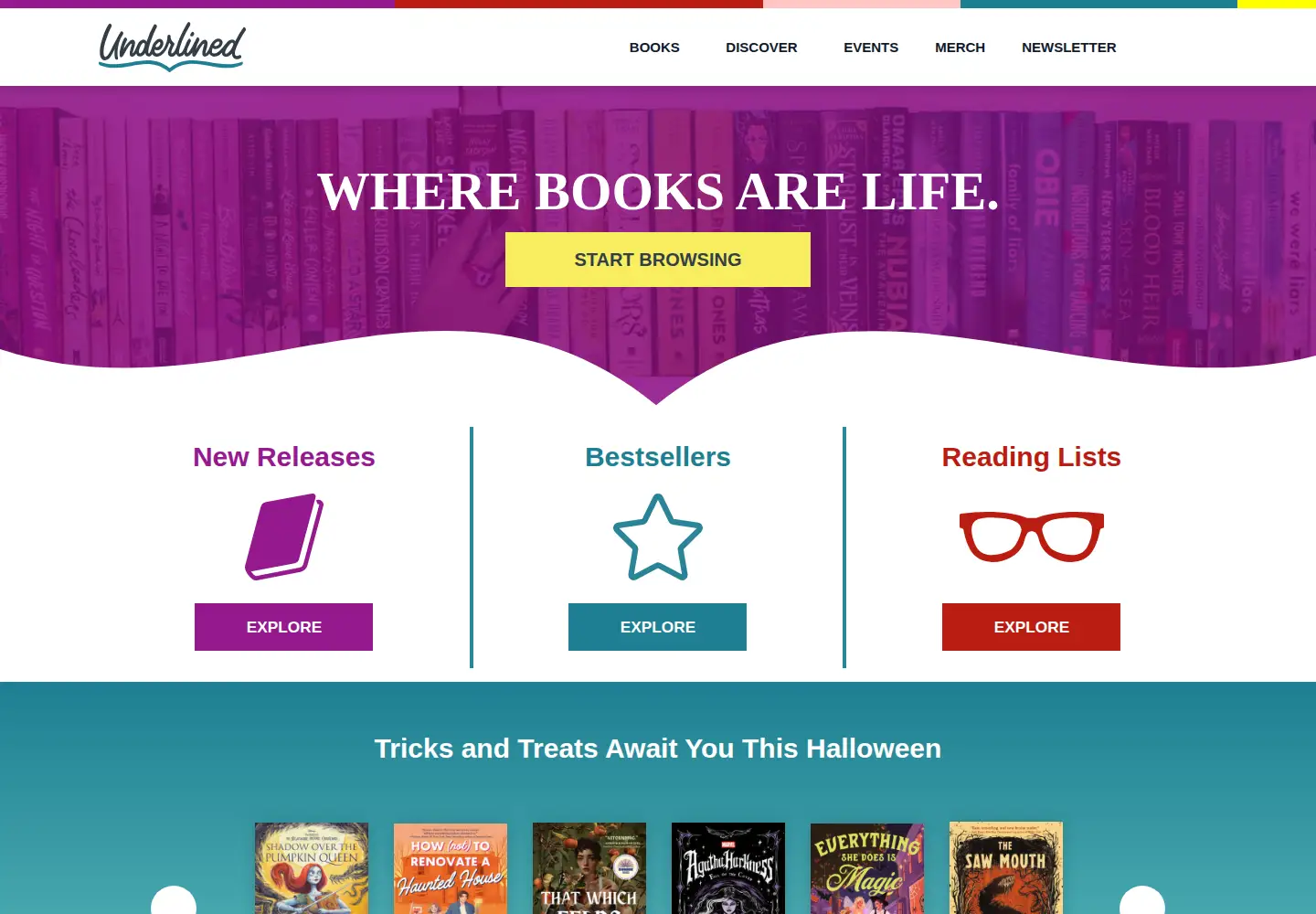 Screenshot of getunderlined.com