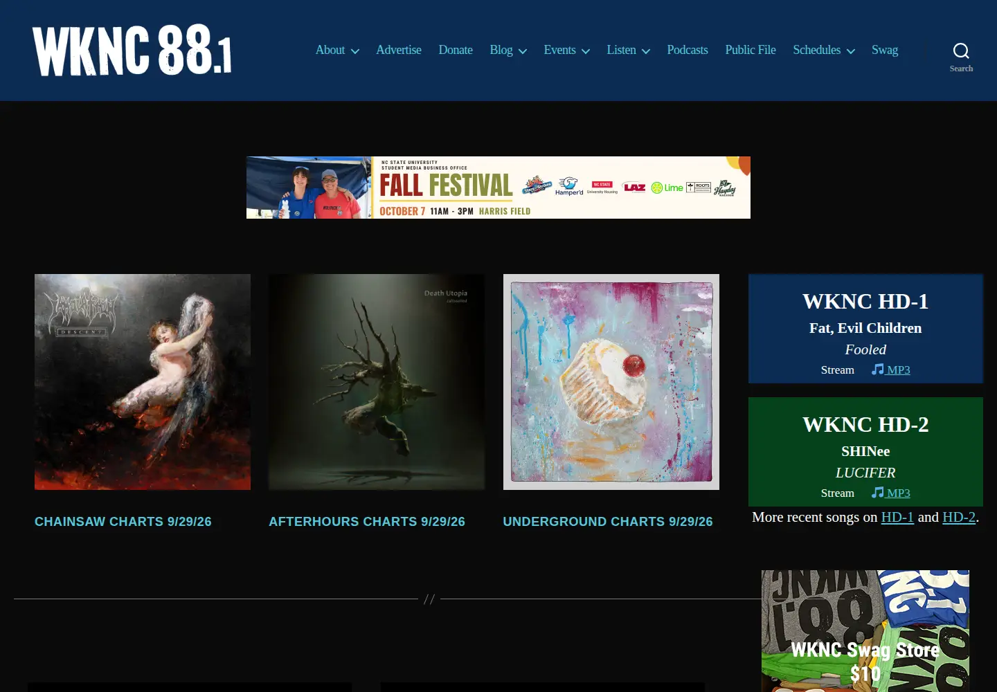 Screenshot of wknc.org