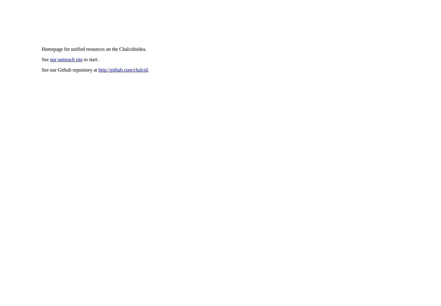 Screenshot of chalcid.org