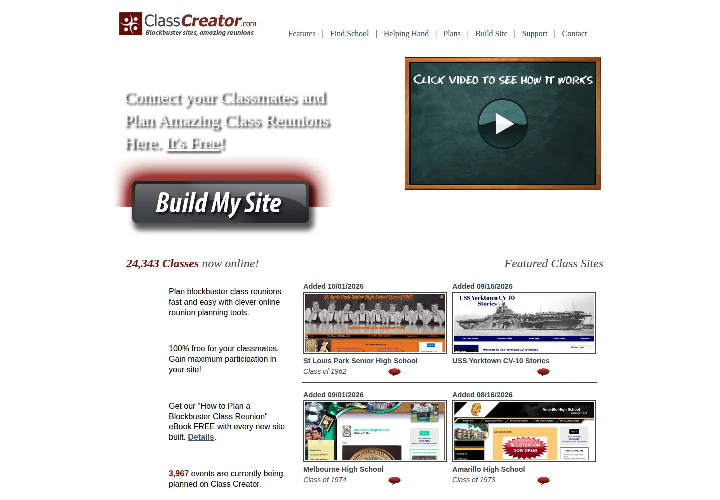 Screenshot of classcreator.com