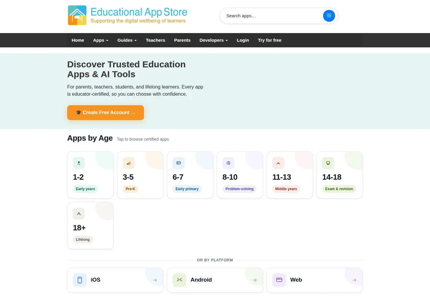 Screenshot of educationalappstore.com