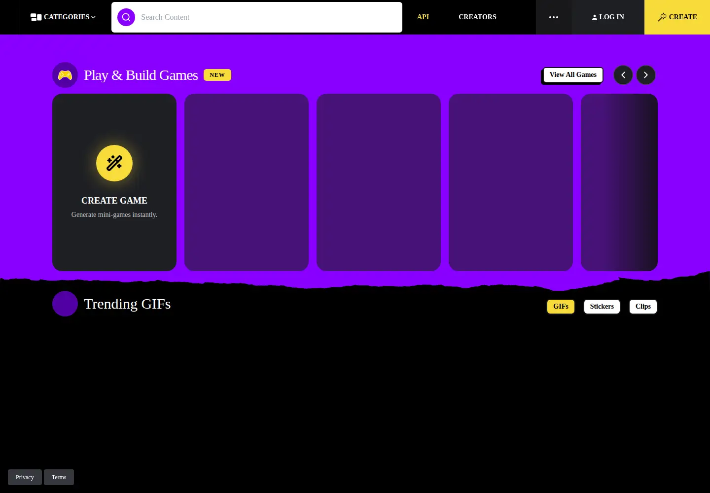 Screenshot of klipy.com