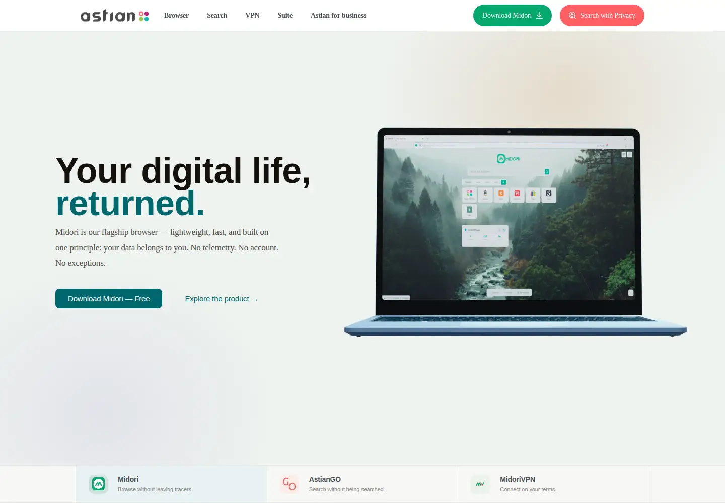 Screenshot of astian.org
