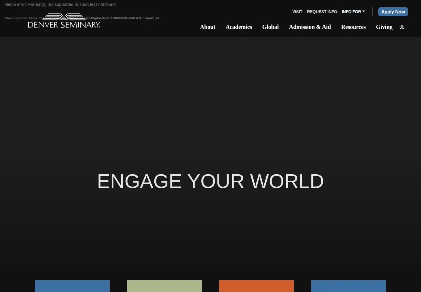 Screenshot of denverseminary.edu