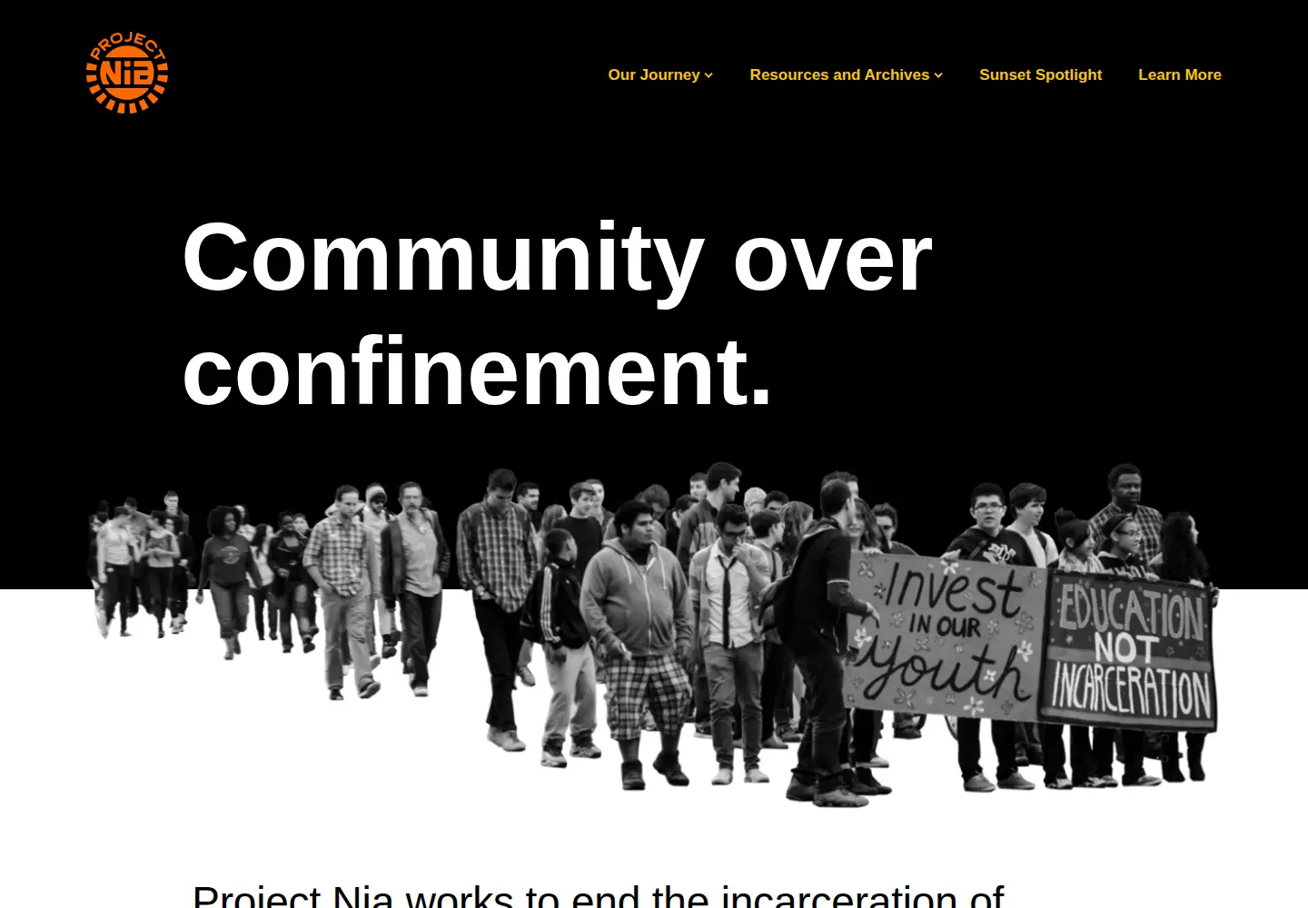 Screenshot of project-nia.org