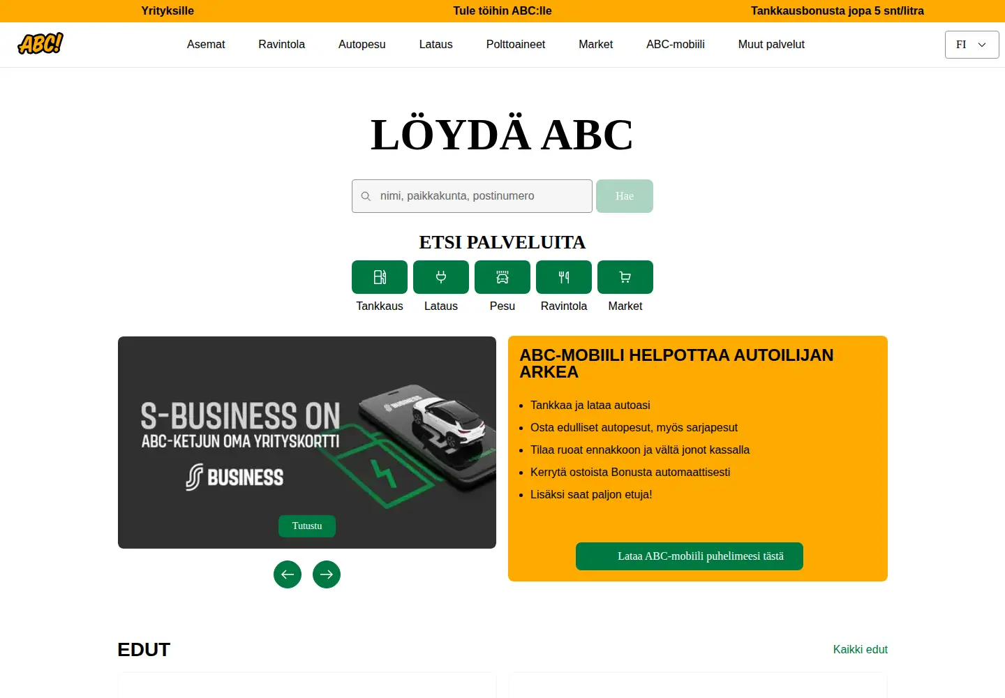 Screenshot of abcasemat.fi