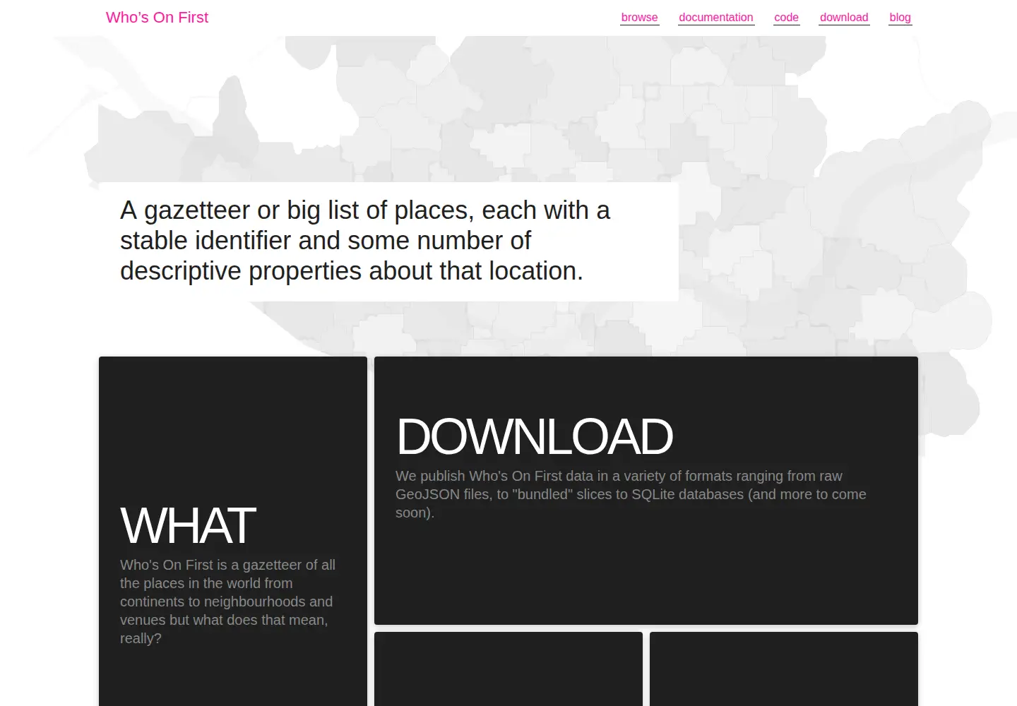 Screenshot of whosonfirst.org