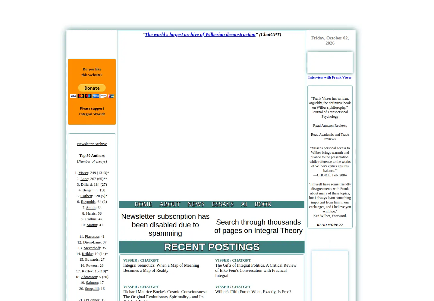 Screenshot of integralworld.net