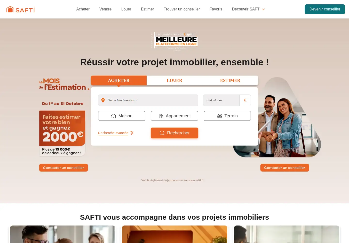 Screenshot of safti.fr