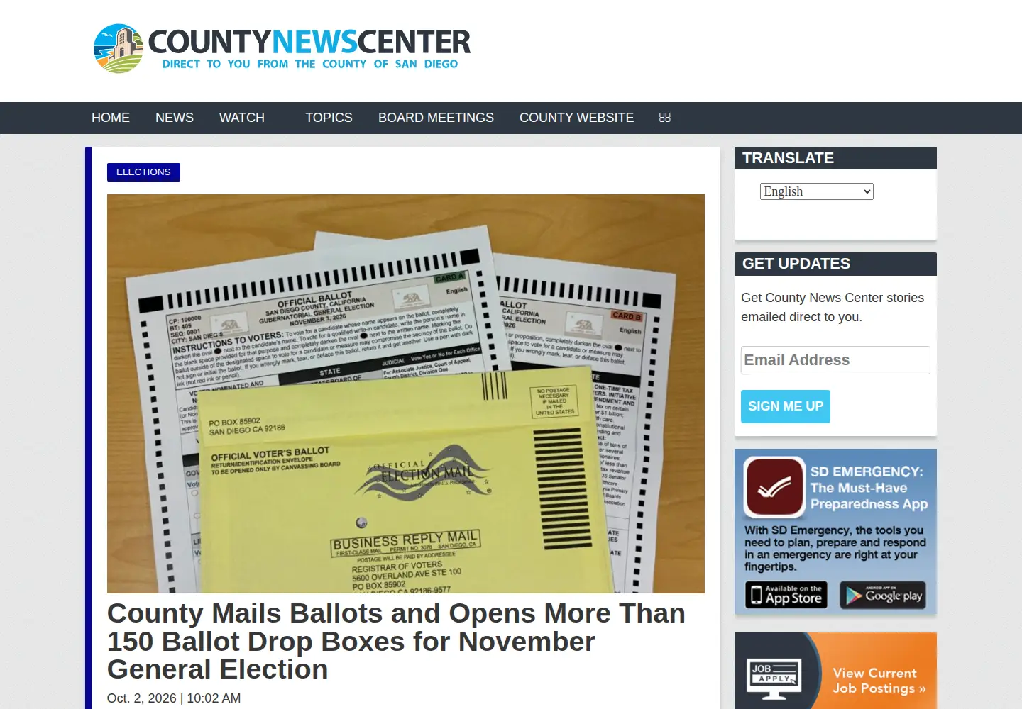 Screenshot of countynewscenter.com