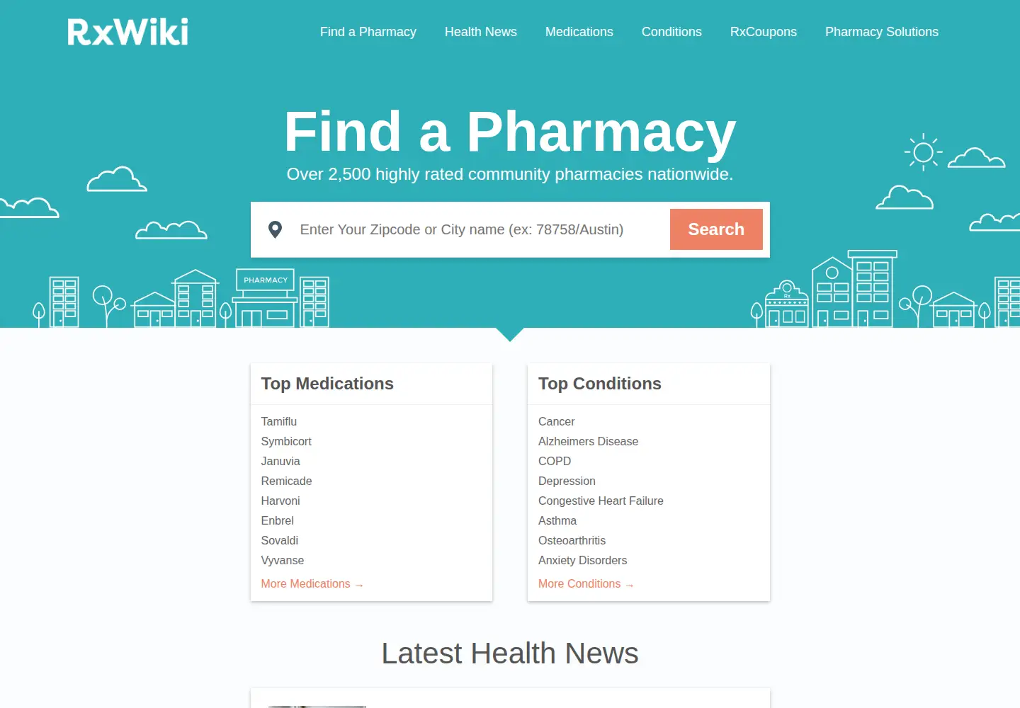 Screenshot of rxwiki.com