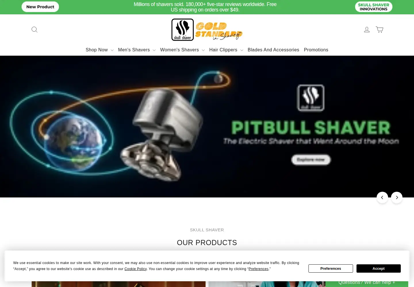 Screenshot of skullshaver.com