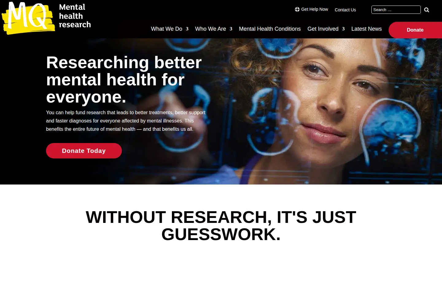 Screenshot of mqmentalhealth.org