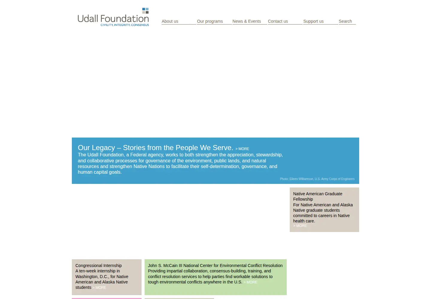 Screenshot of udall.gov
