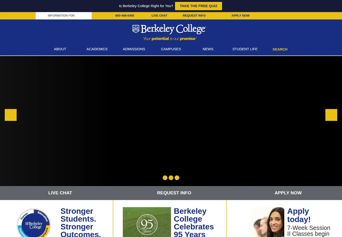 Screenshot of berkeleycollege.edu