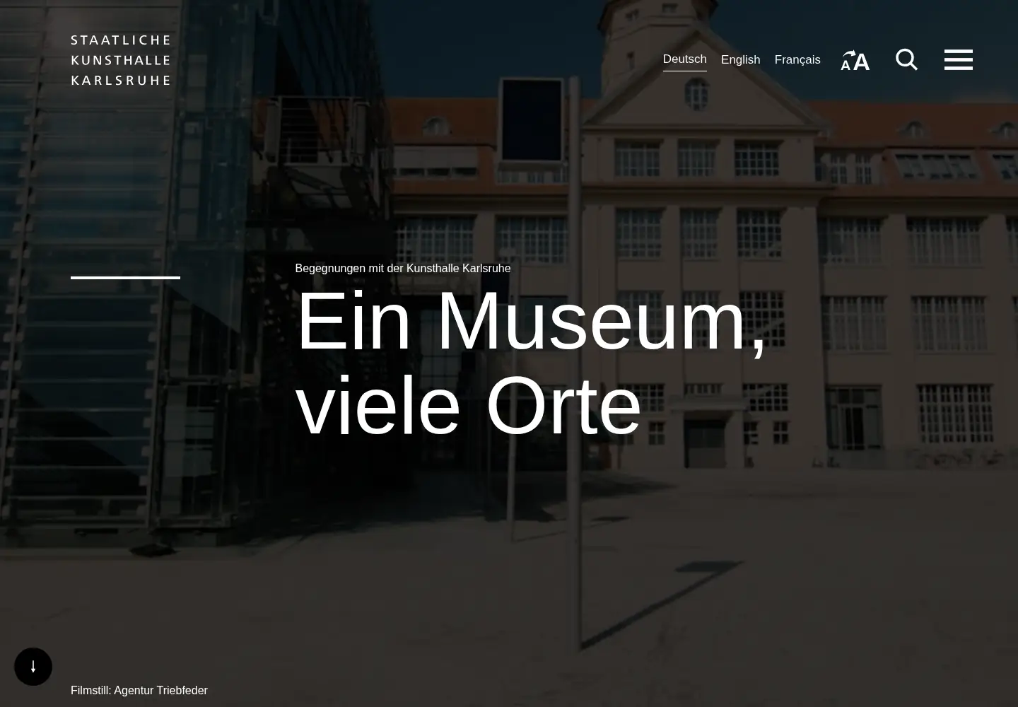 Screenshot of kunsthalle-karlsruhe.de