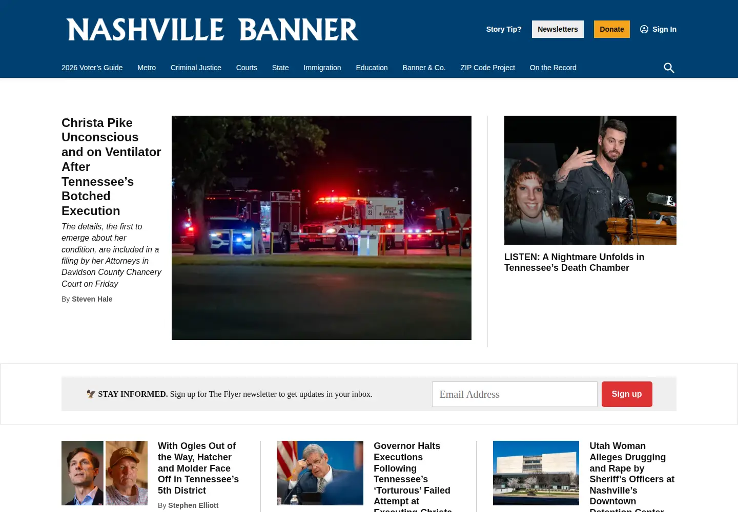 Screenshot of nashvillebanner.com